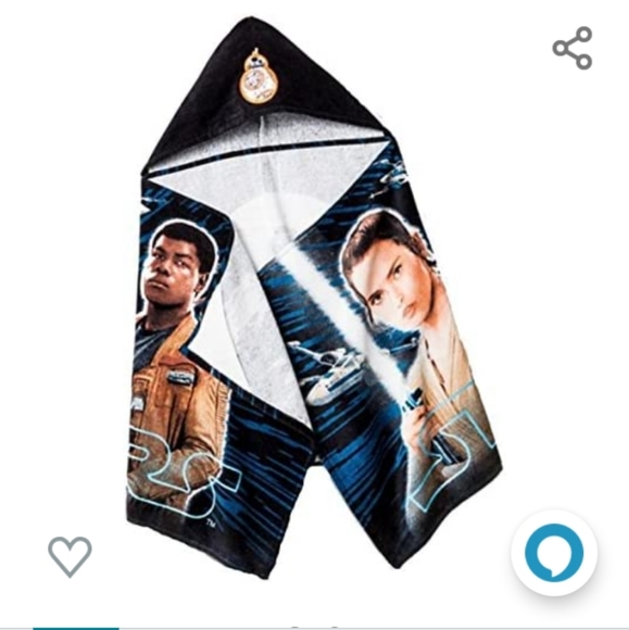 Star Wars Hooded towel wrap, great for the Bath, Pool, Beach or chilly nights - Picture 2 of 5